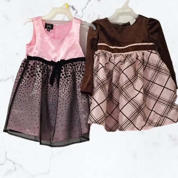 2 piece Pink Dress Bundle Set Size 2T - Picture 2 of 8